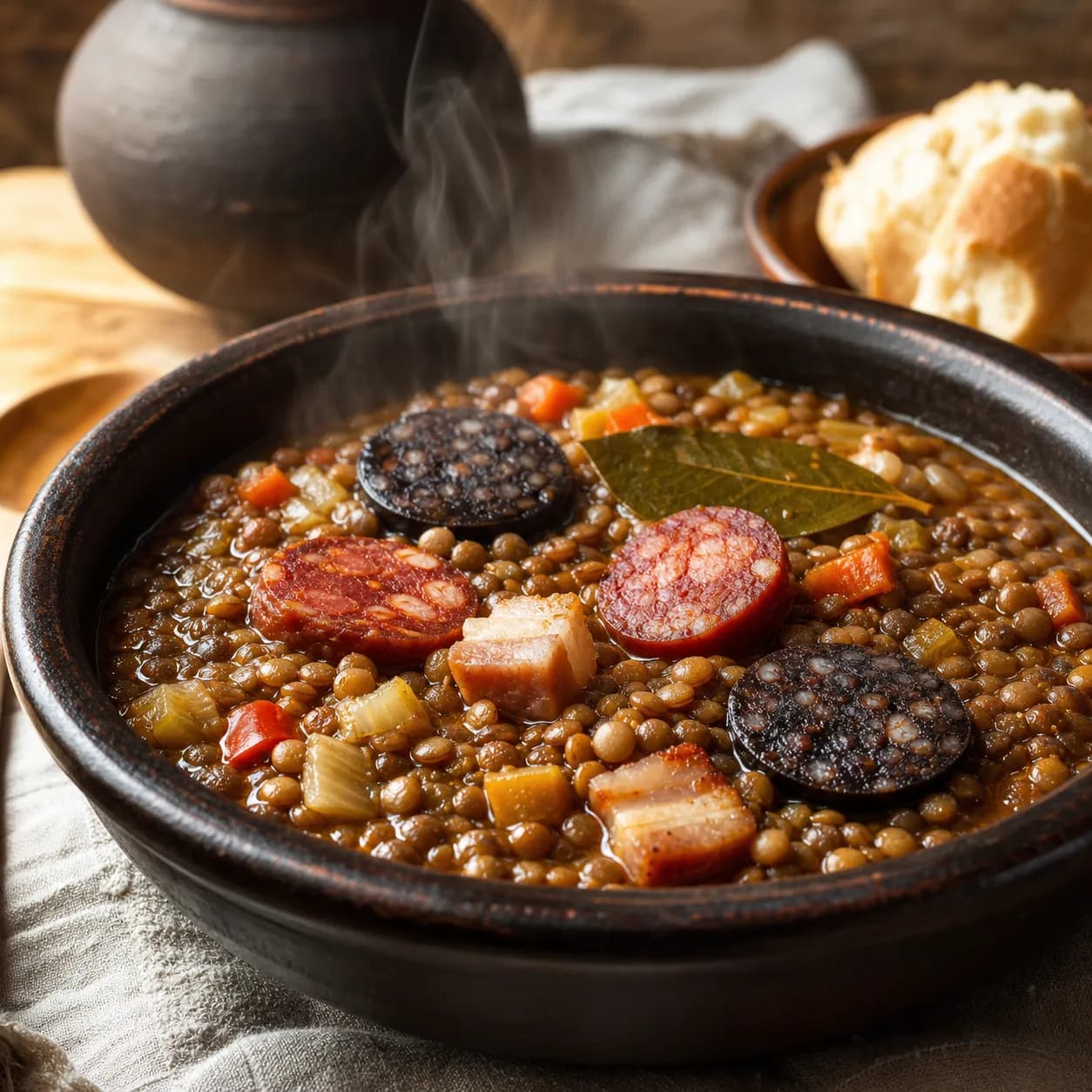 Lentejas estofadas con compango: cuchara pirata para días de hambre