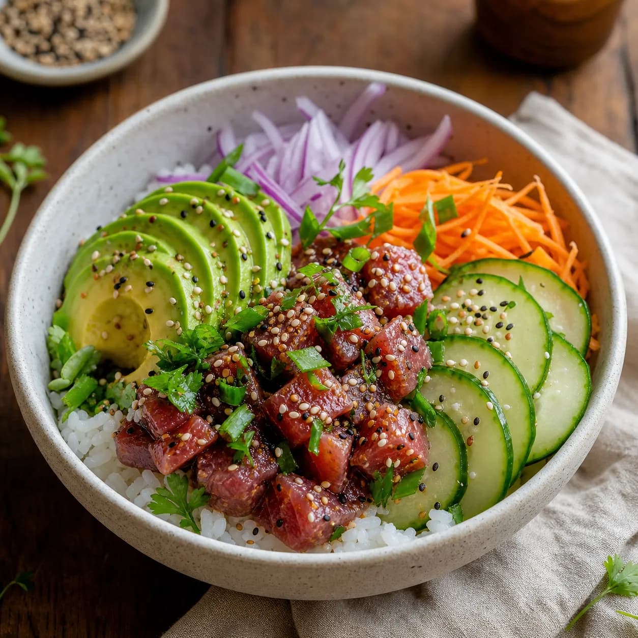 Poke de ternera estilo tartar: una receta fresca, canalla y fácil de hacer en casa